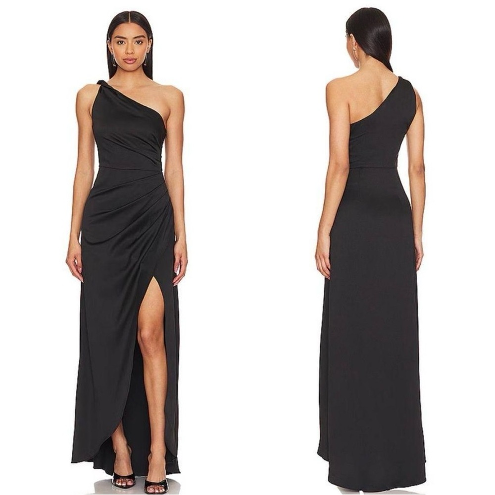 RePosh Elliatt Biarritz Black One-Shoulder Dress